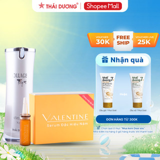 Bộ sản phẩm Serum đặc hiệu nám Valentine 10ml & Kem dưỡng da Collagen Tây Thi 30g - Sao Thái Dương