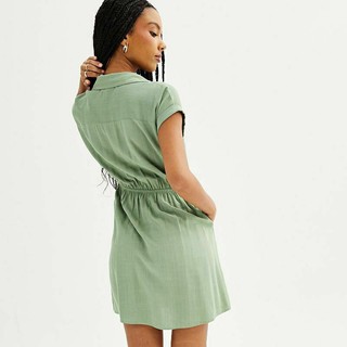 (Size S-XXL) Đầm có túi hông mát xuất dư, Pink republic
