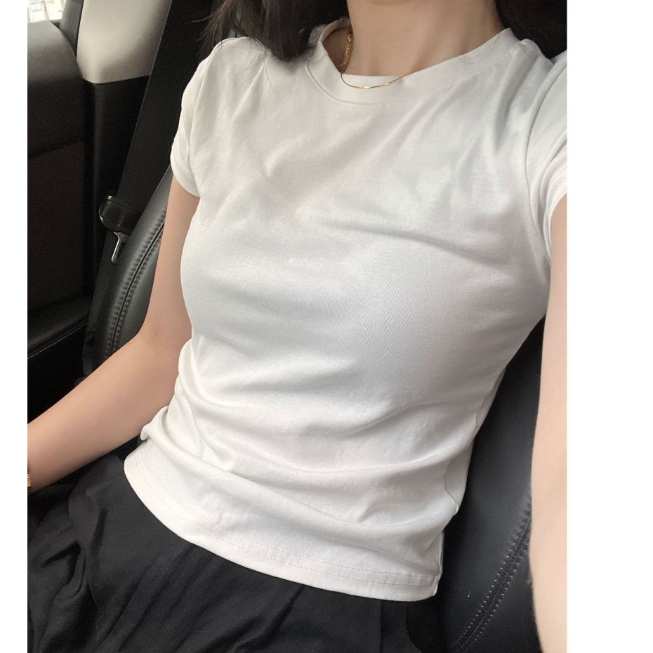 BARE_Áo thun dáng dài trơn form ôm đủ màu basic chất thun con giãn 4 chiều fit dáng siêu đẹp_AT011 | BigBuy360 - bigbuy360.vn