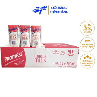 [Thùng 24 Hộp] Sữa Tươi Nguyên Kem Promess 200ml - Nhập khẩu Pháp