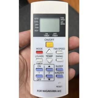 Remote máy lạnh NAGAKAWA 2 chiều nút đỏ - Điều Khiển Điều Hòa NAGAKAWA hai chiều - hàng chính hãng -bh 3 tháng đổi mới