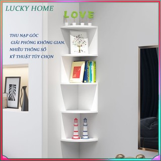 Kệ góc tường/ không cần khoan kệ treo tường gỗ decor /trang trí phòng khách ngủ giá gắn để cây cảnh mỹ phẩm