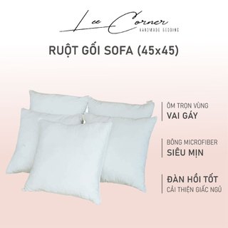Ruột gối sofa 45x45cm, bông bi Microfiber cao cấp LEE CORNER, ruột gối vuông, ruột gối ôm