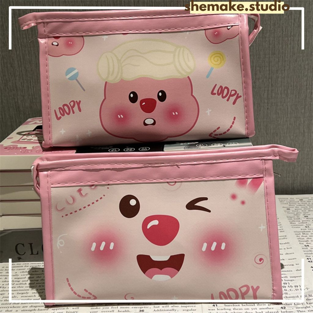 [HB275] Hộp bút, hộp đựng dụng cụ học tập, văn phòng phẩm Loppy, Plushie dễ thương, ngăn chứa lớn, h