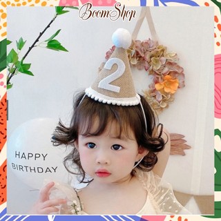 Mũ Sinh nhật nhỏ nhỏ xinh xinh dễ thương cho bé 1 tuổi, 2 tuổi, 3 tuổi