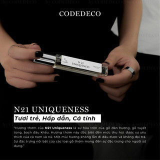 Tinh dầu nước hoa CODEDECO N21 Uniqueness Độc Đáo, Bí Ẩn 10ml