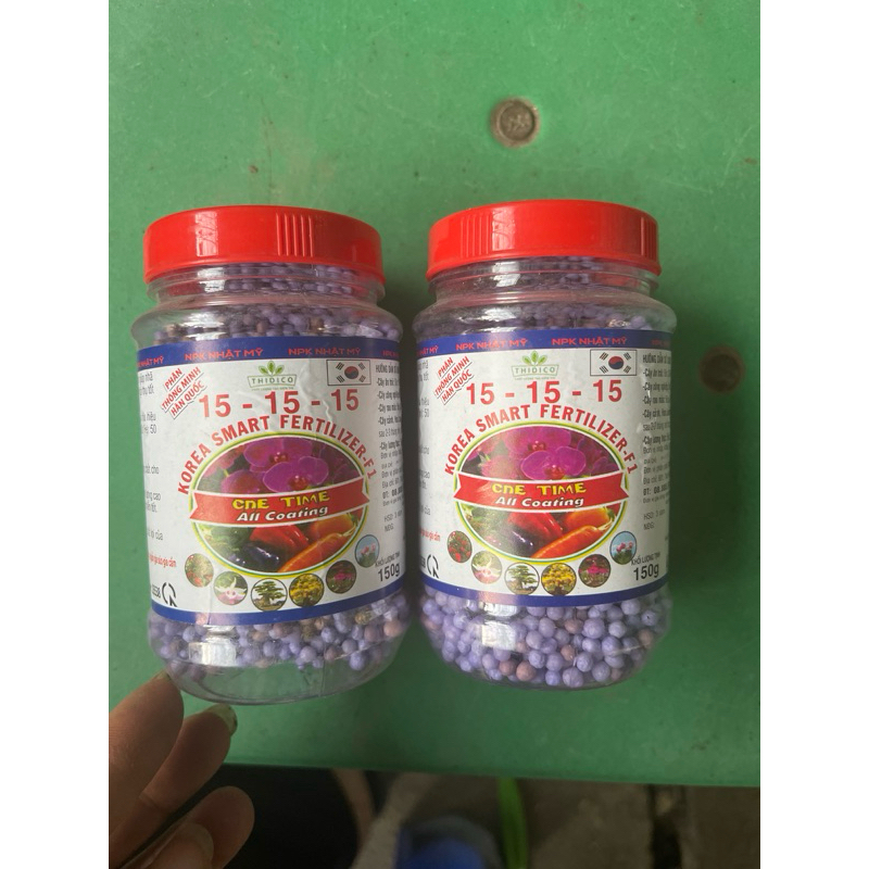 Phân tan chậm Hàn Quốc NPK 15-15-15 - chai 150g