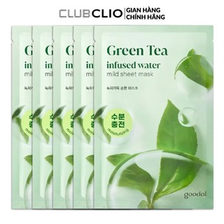 Combo 5 Mặt Nạ Giấy Goodal Green Tea Infused Water Mild Sheet Mask 20g