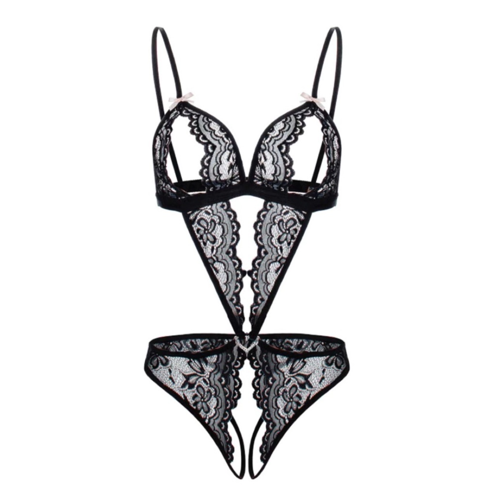 Đồ Lót Ren Liền Thân Xẻ Ngực Hở Đũng Gợi Cảm - C23