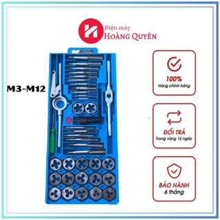 Bộ taro ren 40 chi tiết M3-M12,bộ taro tạo ren hợp kim siêu cứng,nhỏ gọn tạo ren nhanh chóng HQ shop