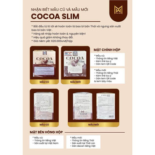 Giảm Cân Cocoa bản thường mẫu mới nhất