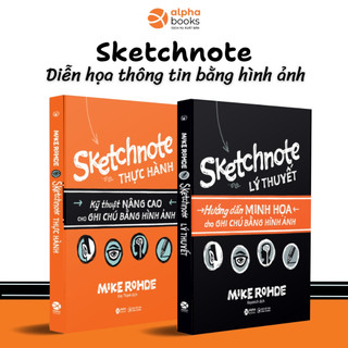 Sách - Sketchnote Diễn Họa Thông Tin Bằng Hình Ảnh - Combo 2 Cuốn: Lý Thuyết + Thực Hành