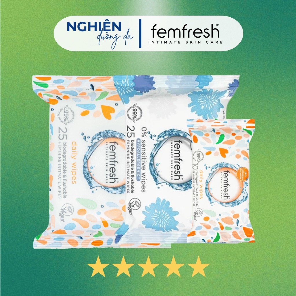 Femfresh Intimate Skincare Khăn Ướt Vệ Sinh Vùng Kín