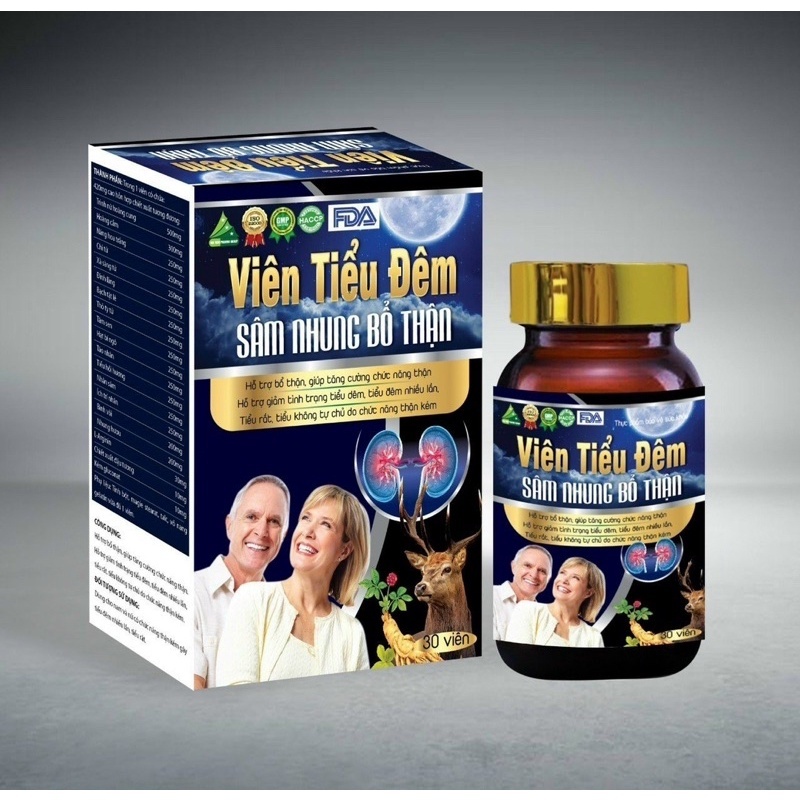 VIÊN TIỂU ĐÊM Sâm Nhung Bổ Thận (DIOPHACO) hỗ trợ bổ thận tăng cường chức năng thận giảm tiểu đêm nhiều lần tiểu rắt
