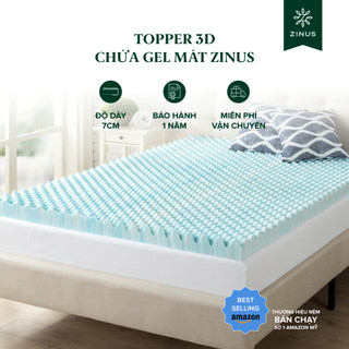 Topper Tấm Tiện Nghi 3D Gel Mát Thoáng Khí Zinus
