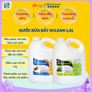 Nước rửa chén bát An toàn Oclean Orenji - Sạch dầu mỡ - Khử mùi tanh - Dịu nhẹ da tay siêu tiết kiệm