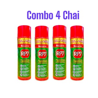 Combo 4 chai rp7 493ml 350g phá rỉ sét bôi trơn chi tiết cơ khí