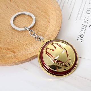 Móc Khoá Ironman Người Sắt Avengers Siêu Anh Hùng Marvel Mặt Xoay