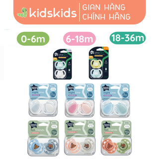 Ty Ngậm Tommee Tippee Cho Bé Từ 0-6, 6-18, 18-36 Tháng (Vỉ Đôi) - Nhiều Mẫu