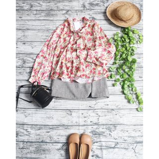 SƠ MI VOAN THẮT NƠ HOA NHÍ