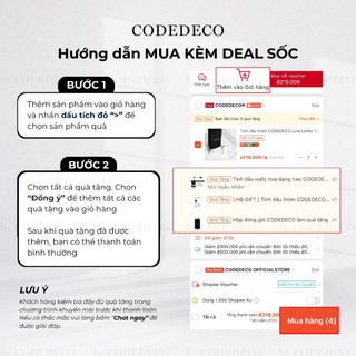 Tinh dầu nước hoa nữ CODEDECO S EDP Cuốn hút, Hấp dẫn, Cá tính 10ml dạng chai lăn