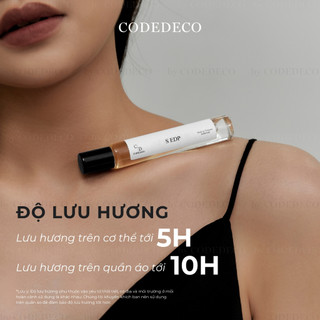 Tinh dầu nước hoa nữ CODEDECO S EDP Cuốn hút, Hấp dẫn, Cá tính 10ml dạng chai lăn