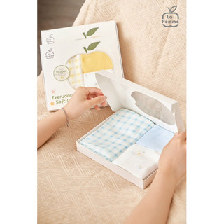 SET 2 KHĂN SỮA + 1 Khăn Đa Năng SỢI TRE LỤA LA POMME (30x30CM)