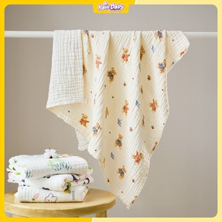 Khăn tắm cho bé 6 lớp vải mềm mại, loại to 100cm x 100cm, dùng làm khăn tắm, chăn đắp, khăn quấn cho bé ra ngoài