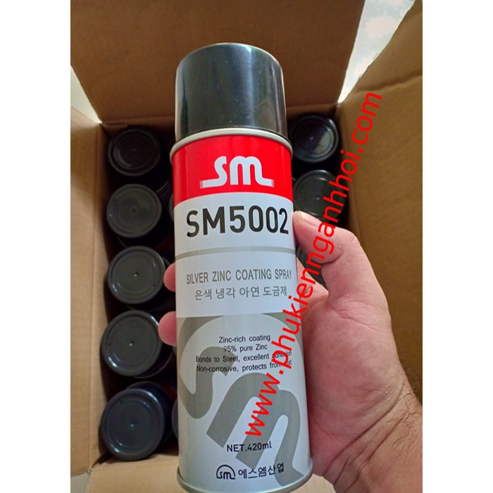 sơn mạ kẽm lạnh sm5002, sơn mạ  kẽm sm5002 ,sơn xịt kẽm lanh sm5002