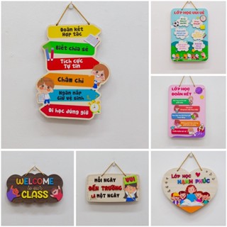 Bảng Gỗ Trang Trí Lớp Học, Góc Học Tập - Bảng Gỗ Decor Trang Trí Nhà Cửa Treo Tường