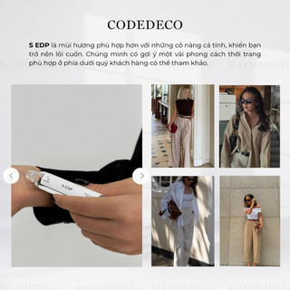 Tinh dầu nước hoa nữ CODEDECO S EDP Cuốn hút, Hấp dẫn, Cá tính 10ml dạng chai lăn