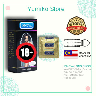 Bao cao su INNOVA kéo dài thời gian quan hệ, bcs Gân Gai, xuất xứ Malaysia, hộp 12 bao