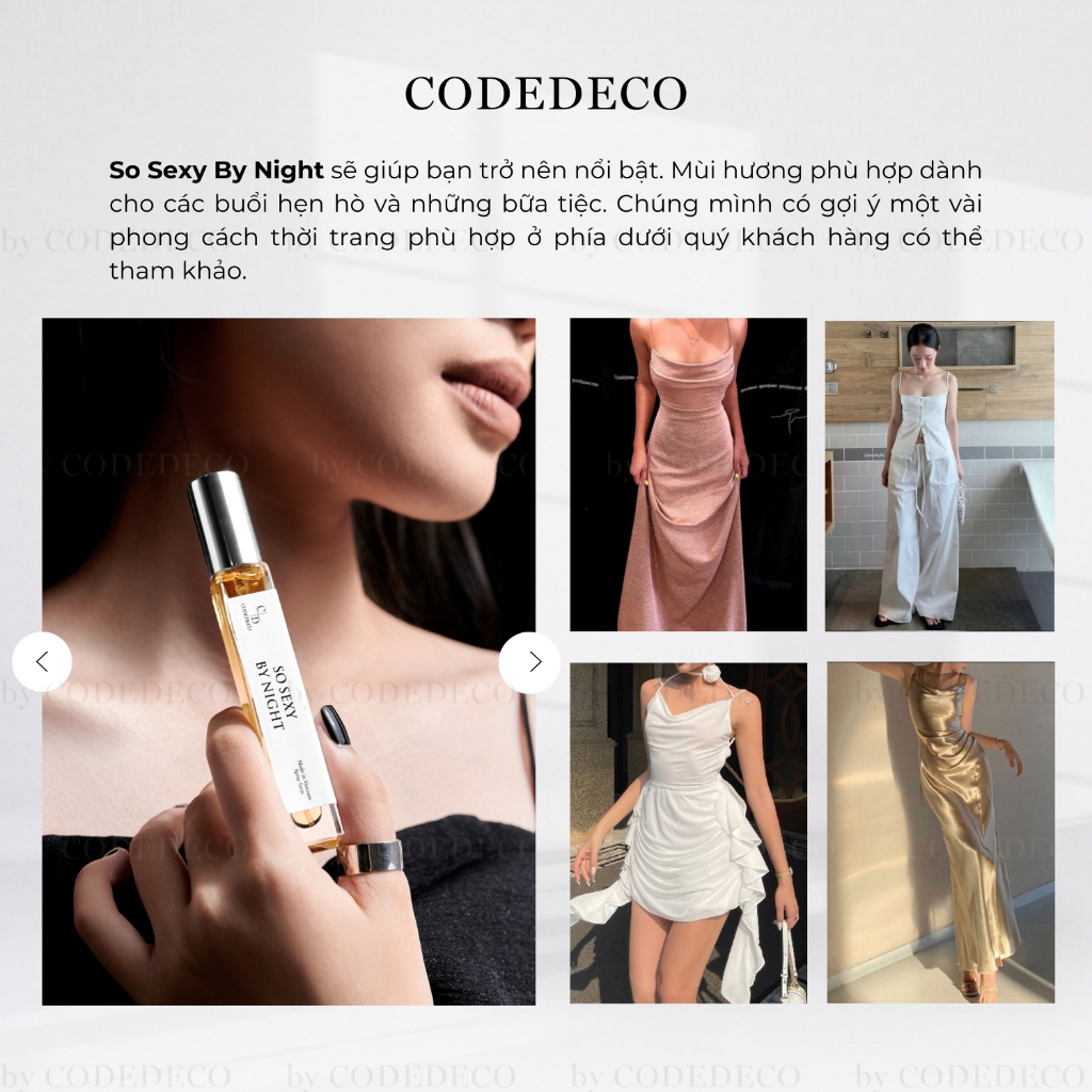 Tinh dầu nước hoa nữ CODEDECO So Sexy By Night 10ml, Gợi cảm, Ngọt ngào | BigBuy360 - bigbuy360.vn