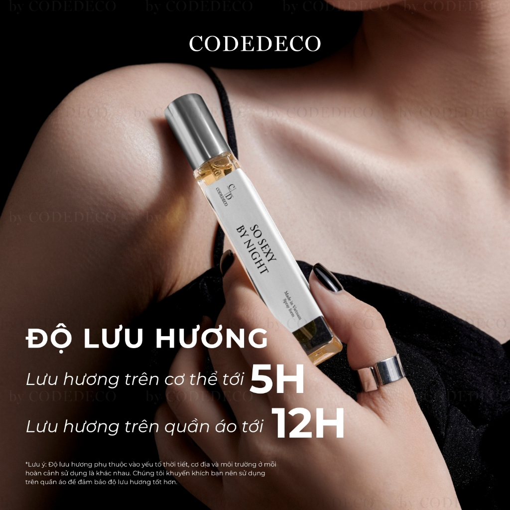 Tinh dầu nước hoa nữ CODEDECO So Sexy By Night 10ml, Gợi cảm, Ngọt ngào | BigBuy360 - bigbuy360.vn