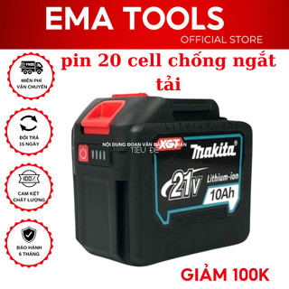 Pin đóng 20 cell makita 5s4p 18v - 21v chân pin phổ thông m21 có đèn led báo pin