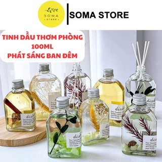 Tinh Dầu Thơm Phòng Lọ Khuếch Tán Nước Hoa c 100ML Thơm Để Phòng Ngủ Phát Sáng Ban Đêm KT09