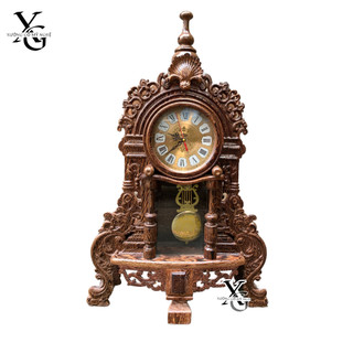 Đồng Hồ Quả Lắc Để Bàn Gỗ Mun Đuôi Công Bảo Hành Lành Nặn Tới Tay