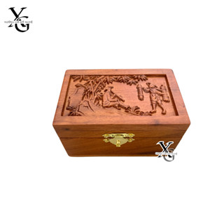 Hộp Đựng Thuốc Lào Gỗ Nhỏ Xinh Có khóa cài tiện lợi