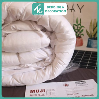 Ruột Chăn Mền Muji Cao Cấp Khách Sạn Trắng Bông Gòn Size 2mx2m2 Thu Đông Siêu Nhẹ Napbedding