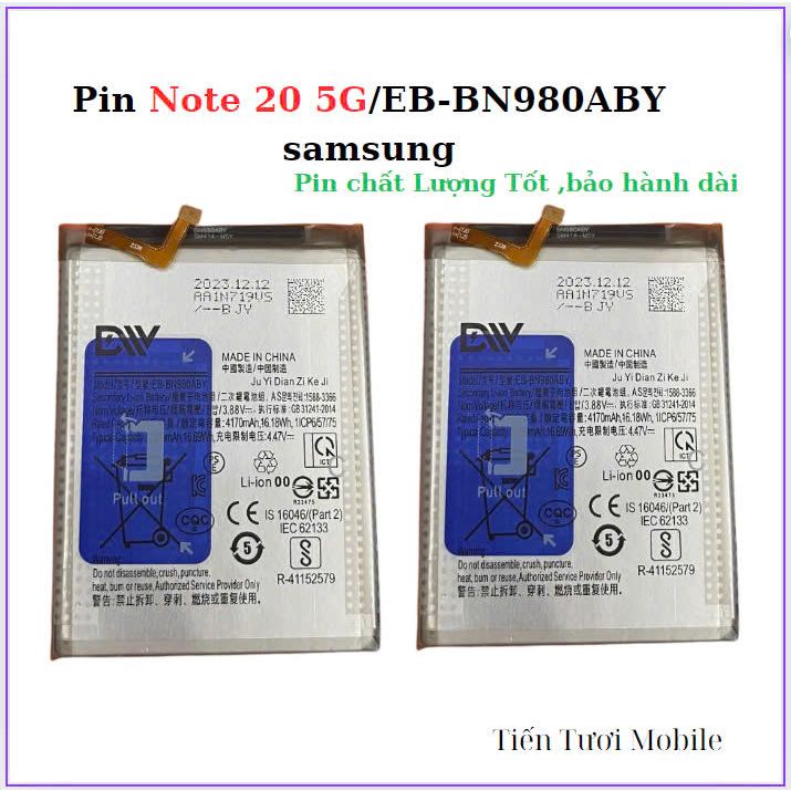 Pin Note 20 5G/EB-BN980ABY samsung _DW,mới