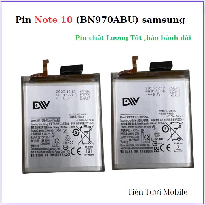 Pin samsung Note 10 (BN970ABU) ,mới