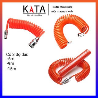 Dây hơi xoắn dẫn khí nén dùng trong nhà sửa xe, rửa xe, xưởng mộc DH02