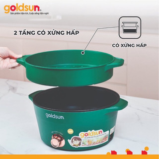 Nồi lẩu điện đa năng có xửng hấp Happy Cook / Goldsun