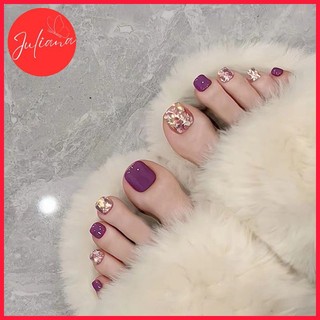 [Mã-F146] Móng Chân Giả Juliana Hộp 24 Nails Box (Kèm Phụ Kiện Làm Móng)