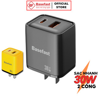  Củ sạc nhanh 30W Basefast cục sạc 2 cổng chống quá tải nhiệt siêu bền cho iP samsung Xiaomi Oppo 