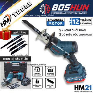 Máy cưa kiếm dùng pin BOSHUN - Máy cưa đa năng cưa sắt, cắt gỗ, ống nhựa - cả thế giới. bảo hành chính hãng 12 tháng