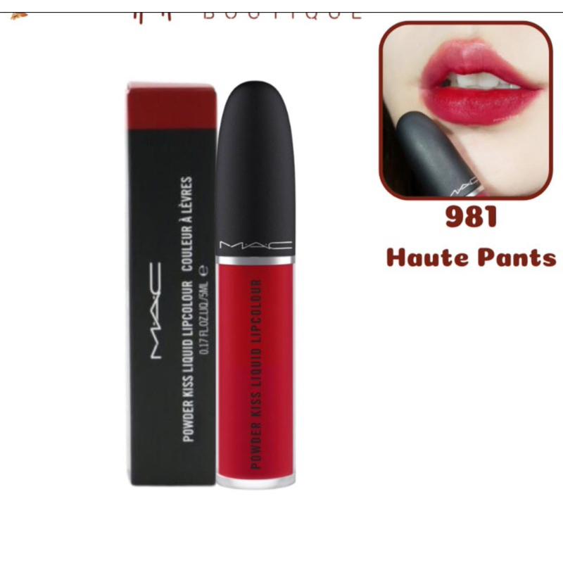 Son  MAC Đỏ Anh Đào 981 Haute Pants full size full box