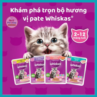 (Mẫu mới) Pate Whiskas cho mèo con - Thức ăn ướt Whiskas cho mèo con - gói 85g