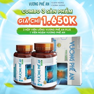 Combo 2 hộp viên uống Vương Phế An Plus và 1 hộp ngậm Vương Phế An giảm viêm họng mãn tính, viêm amidan