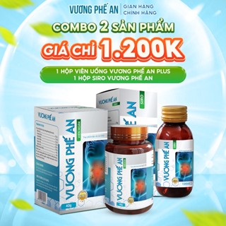  Combo 1 Hộp Vương Phế An PLUS 300 Viên và 1 Hộp Siro 100ml - Hỗ Trợ Bổ Phế Ho Hen Đau Rát Viêm Họng Hạt Amidan 